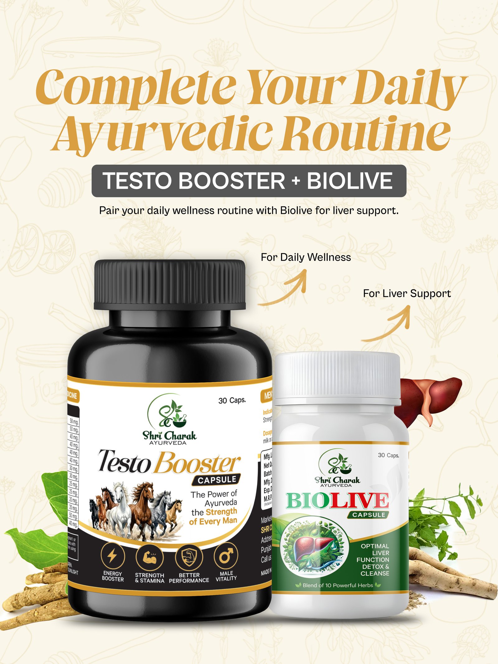 Testo Booster Capsule & BioLive Capsule
